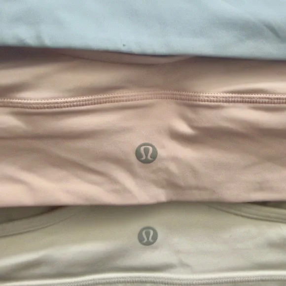 lululemon athletica Soft Seamless Bralette Trio - White, Light Pink & Light Blue - Picture 3 of 3